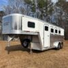 ❄ EXISS ALL ALUMINUM 3 HORSE SLANT GOOSENECK TRAILER WITH DRESSING ROOM AND REAR TACK