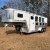 ❄ EXISS ALL ALUMINUM 3 HORSE SLANT GOOSENECK TRAILER WITH DRESSING ROOM AND REAR TACK