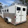 ❄ EXISS ALL ALUMINUM 3 HORSE SLANT GOOSENECK TRAILER WITH DRESSING ROOM AND REAR TACK
