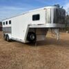 ❄ EXISS ALL ALUMINUM 3 HORSE SLANT GOOSENECK TRAILER WITH DRESSING ROOM AND REAR TACK