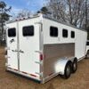 ❄ EXISS ALL ALUMINUM 3 HORSE SLANT GOOSENECK TRAILER WITH DRESSING ROOM AND REAR TACK