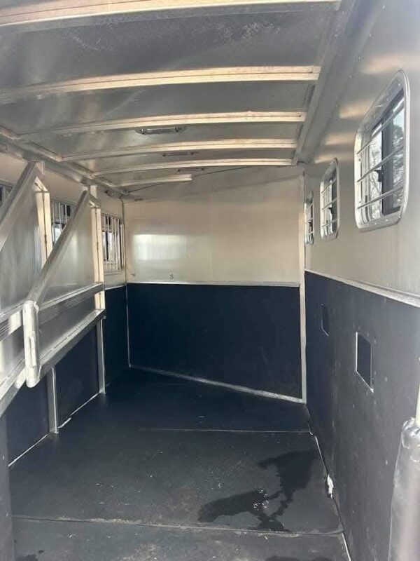❄ EXISS ALL ALUMINUM 3 HORSE SLANT GOOSENECK TRAILER WITH DRESSING ROOM AND REAR TACK