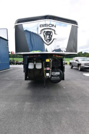 Private Treaty- Gently Used 2023 Charcoal Grey Bison Silverado LQ 3-Horse Slant Load