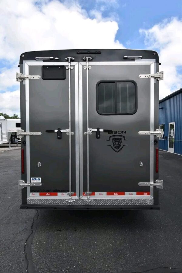 Private Treaty- Gently Used 2023 Charcoal Grey Bison Silverado LQ 3-Horse Slant Load